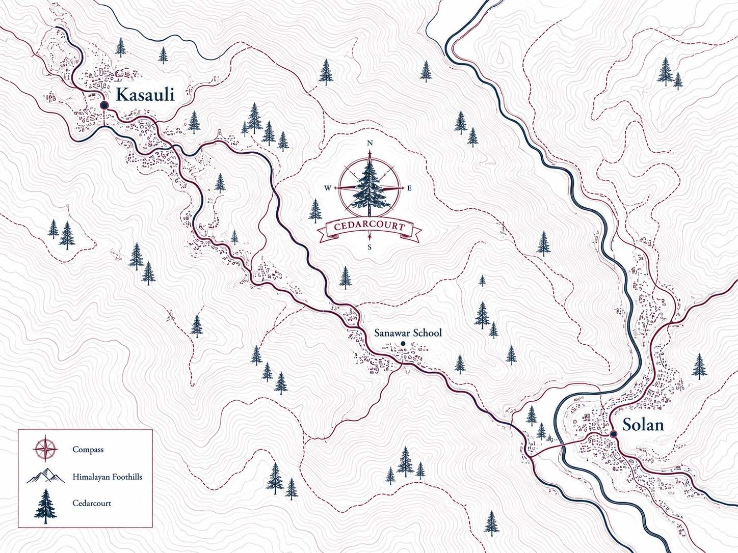 The Kasauli–Solan ridgeline / Cedarcourt location.